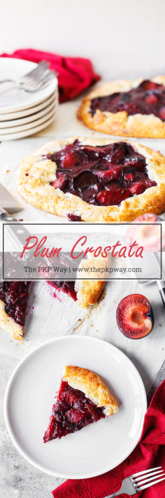 Finish off the rest of your plum haul from the season on a classic Italian pie/tart – the crostata. Beautifully rustic with a thin and flaky crust, this Plum Crostata boasts all the flavors of a fresh summer fruit pie without the hassle of a traditional pie.