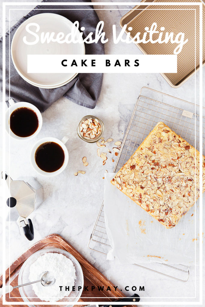 An almond-meringue crust sits atop a coffee-cake-like base, making these Swedish Visiting Cake Bars a natural accompaniment to your morning cup of coffee or tea.