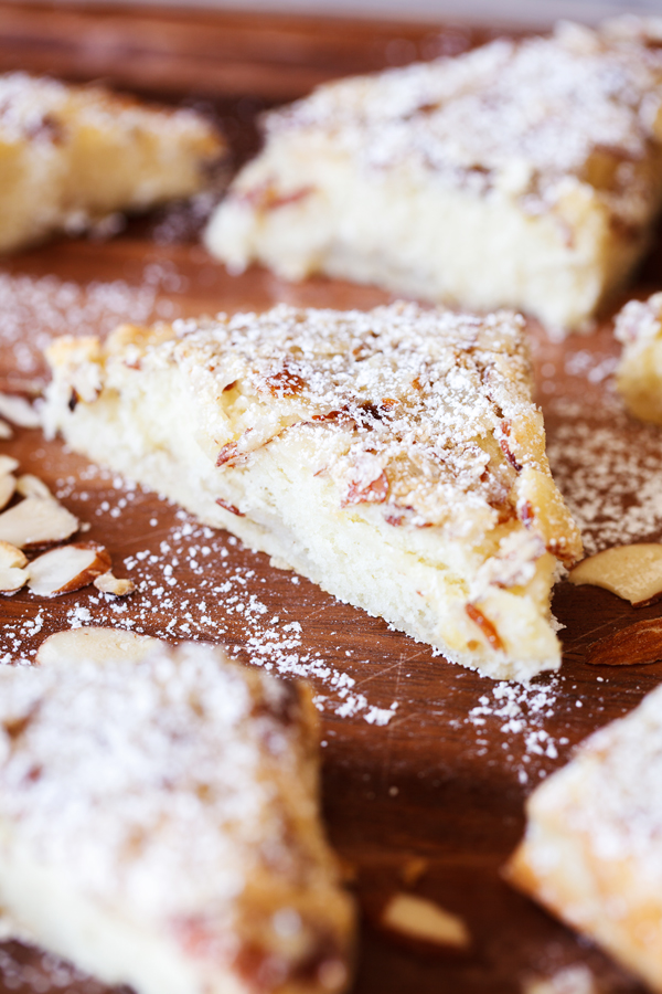 Swedish visiting cake bars on a board.