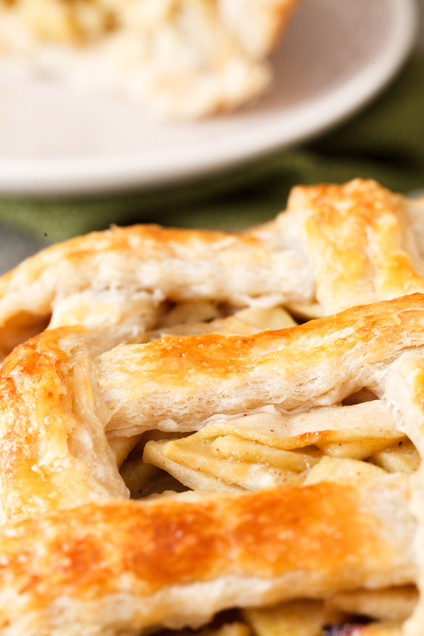 Close-up of flakey pie crust