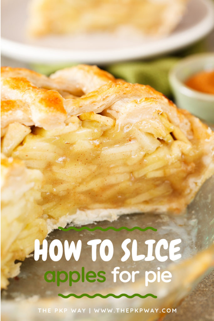 Learn to slice apples for pie (without a corer) in 4 easy steps!