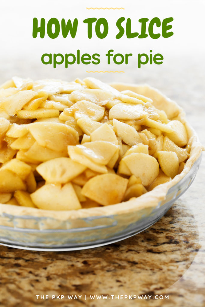 Learn to slice apples for pie (without a corer) in 4 easy steps!