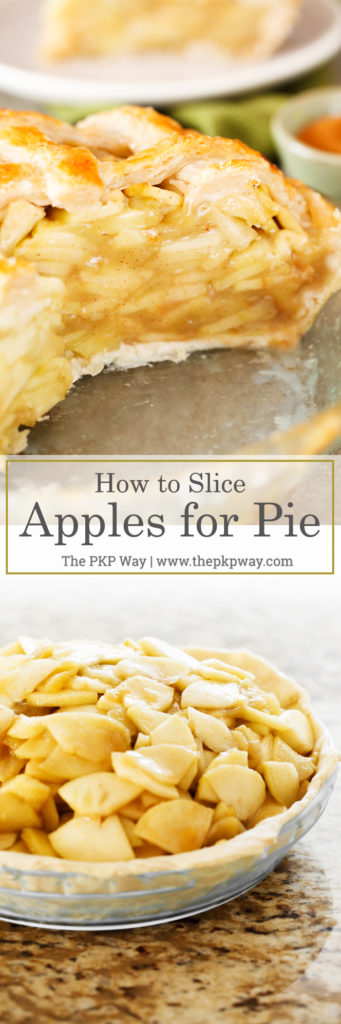 Learn to slice apples for pie (without a corer) in 4 easy steps!