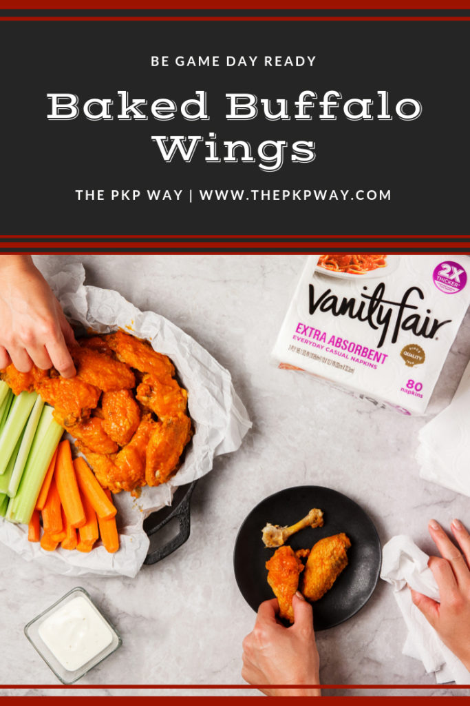 Be game day ready with these easy baked buffalo wings that can easily stand toe to toe with the traditional fried ones any day. 