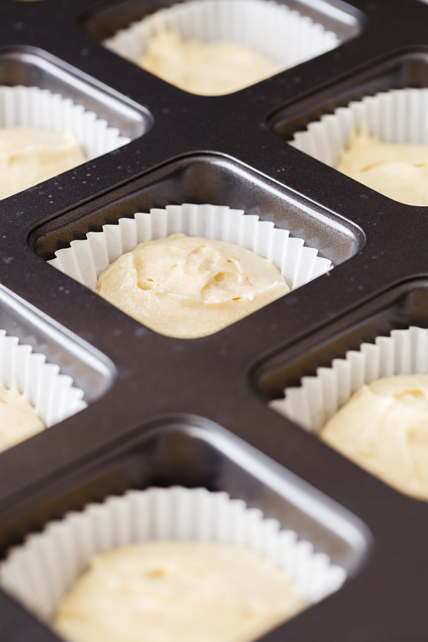 Preparation step for Martino's Bakery original tea cakes - batter in pan