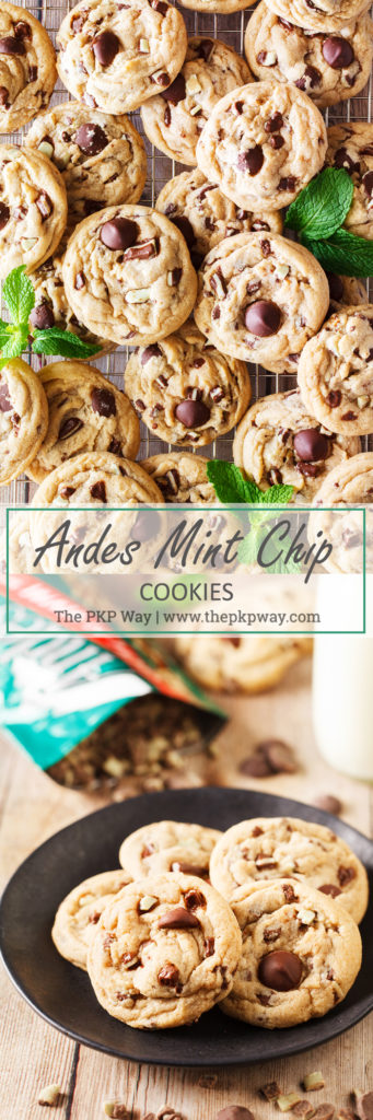 Great for a potluck, an afternoon snack, or just a feel-like-baking type of day, these chewy, silver-dollar-sized Andes Mint Chip Cookies are addictive bites of heaven.