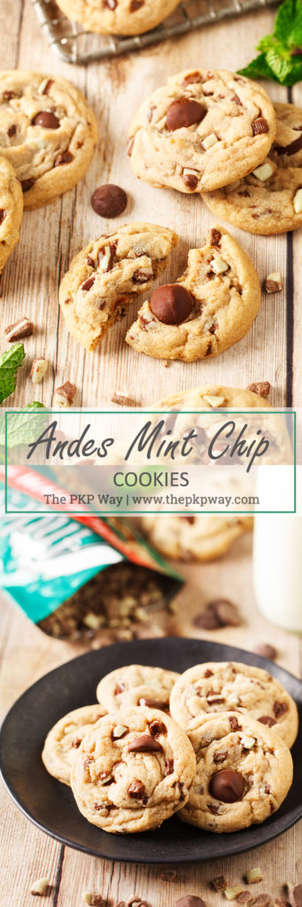 Great for a potluck, an afternoon snack, or just a feel-like-baking type of day, these chewy, silver-dollar-sized Andes Mint Chip Cookies are addictive bites of heaven.