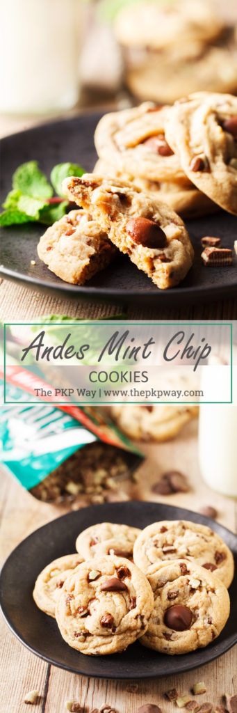 Great for a potluck, an afternoon snack, or just a feel-like-baking type of day, these chewy, silver-dollar-sized Andes Mint Chip Cookies are addictive bites of heaven.