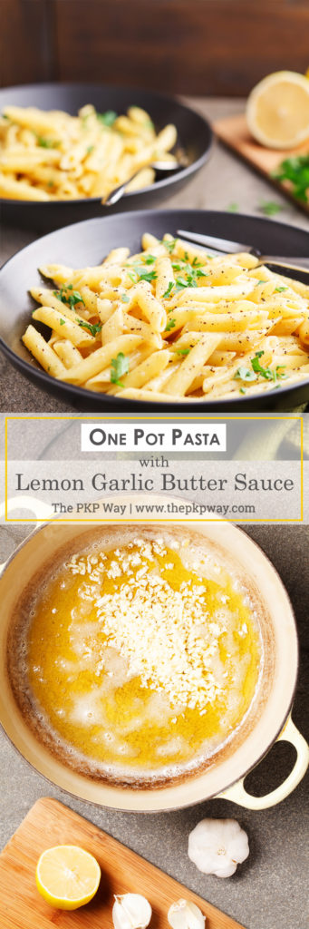 When it’s too late to run to the store and your pantry is limited on ingredients, a warm, home-cooked meal is still possible with One Pot Pasta with Lemon Garlic Butter Sauce. With only five ingredients and one pot involved, dinner can be on the table in 20 minutes or less!